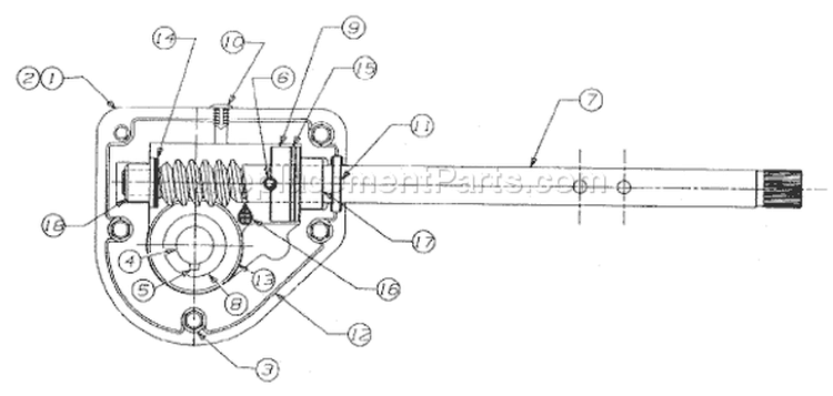 Page C Diagram and Parts List for 31AE663H401 1998 Yard Man Snow Blower